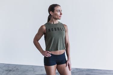 Nobull Muscle Women's Tank Tops Green | Australia (QI7598)